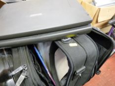 Compaq Armada 1575D laptop in carry case and accessories along with a small quantity of PC, DVD-