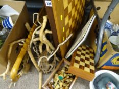 Quantity of treen, an electronic chess game and another chess board