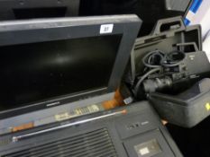 Humax small screen TV and a Sony Trinicon camcorder E/T