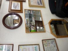 Four various wall mirrors