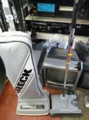 Oreck Excel Classic vacuum cleaner and a G-Tech Professional vacuum cleaner E/T