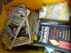 Collection of car mechanic's magazines along with a quantity of novels