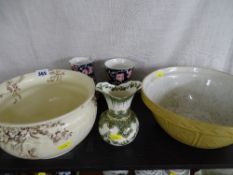 Staffs chamber pot, food mixing bowl etc
