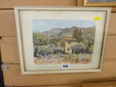 T ROMEY framed French print - countryside scene