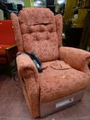 Modern button back upholstered electric recliner armchair E/T