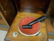 Possibly homemade portable picnic gramophone