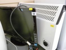 Samsung small screen TV and a portable heater E/T