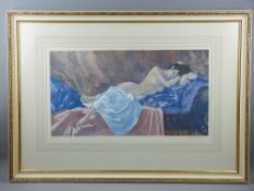 SIR WILLIAMS RUSSELL FLINT guild stamped coloured print - reclining nude, published 1966 by