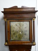 A CIRCA 1820 OAK & MAHOGANY LONGCASE CLOCK by Samuel Harley, Salop, 214 cms high, 46.5 cms wide