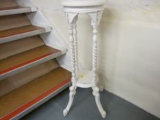 Painted barley twist planter stand