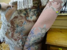 Pink ground washed woollen Chinese rug