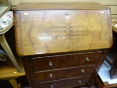Vintage walnut fall front bureau