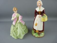 Royal Worcester lady figurine 'First Dance' no. 3629 and a Falconware figurine 'Mary'