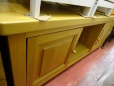 Modern light oak low sideboard