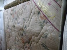 Comfylux 4ft 6ins drawer divan bed base and mattress with upholstered headboard