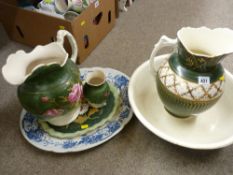 Harlequin Victorian pottery wash set etc