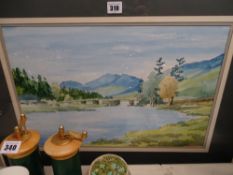 Watercolour - Conwy Valley, indistinctly signed