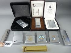 Collection of cigarette lighters by Zippo, Ronson etc