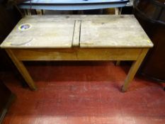 Vintage twin flap school desk