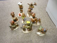 Eight Goebel figurines