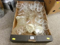 Quantity of Paragon china coffee cups and saucers and a selection of vintage drinking glassware etc
