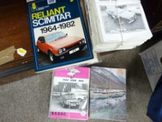 Quantity of vintage motor vehicle publications including 'The Scimitar Owner's Club' etc