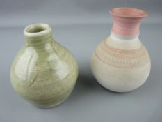 Two Studio pottery vases, one marked 'Norwood'