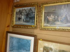 Three gilt framed prints