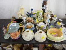 Collection of ornamental cabinet items and figurines