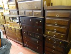 Quantity of Stag bedroom furniture, chest of drawers, wardrobes, bedside tables etc