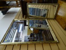 Two gilt framed wall mirrors