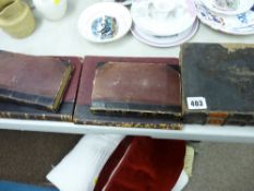 TWO VOLUMES 'ACADEMIA DOS HUMILDES IGNORANTES, 1759', leather bound, and four other antiquarian