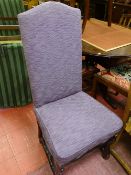 Lilac coloured high back chair