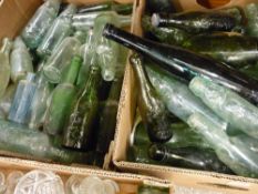 Good collection of Victorian and other glass bottles, predominantly with advertising