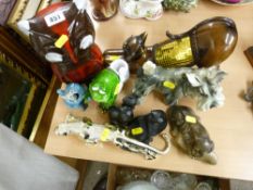 Collection of bird and animal figurines, various makers and compositions