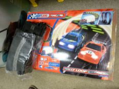 Good quantity in two boxes of Scalextric track and other accessories