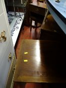 Parcel of small furniture including standard lamp, small bedside cabinet and two wooden occasional