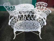 Four piece metal garden set