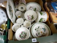 Box of Portmeirion 'Botanic Garden' etc pottery