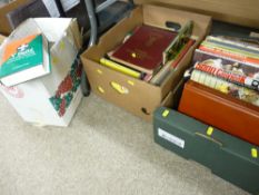 Three boxes of various books