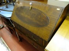 Mahogany two drawer bureau