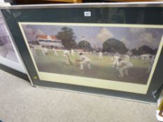 Framed print - Kent -v- Lancashire at Canterbury in 1906