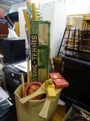 Small parcel of vintage outdoor games