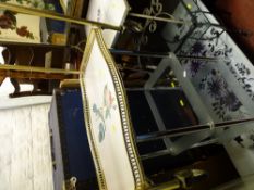 Quantity of vintage and modern metal, glass, formica and tiled top tables, trolleys, brass framed