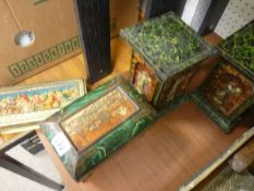 Three good old biscuit and similar tins