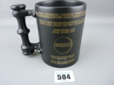 Portmeirion pottery tankard commemorating the 1969 Apollo Mission, designed by John Cuffley