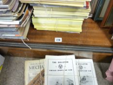 Large quantity of 'The Bulletin of the Vintage Sports Car Club'