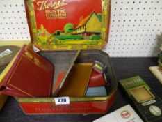 Quantity of vintage advertising material, lighters, cigarette case etc