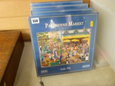 Three boxed and sealed Gibsons 1000 pce jigsaw puzzles