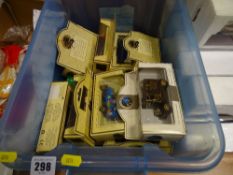 Tub of bubble packed diecast vehicles